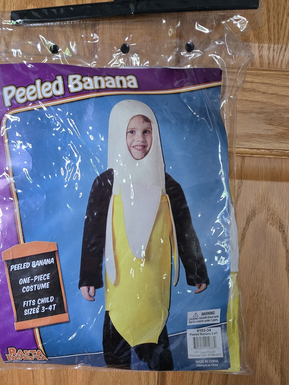 Peeled Banana Kids Costume - Yellow/White